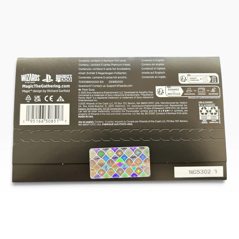 Magic The Gathering Secret Lair x Uncharted Rainbow Foil Edition NEW